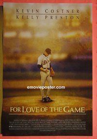 H426 FOR LOVE OF THE GAME double-sided one-sheet movie poster '99 Kevin Costner, baseball