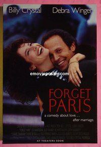H428 FORGET PARIS advance one-sheet movie poster '95 Billy Crystal