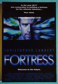 H431 FORTRESS one-sheet movie poster '93 Chistopher Lambert