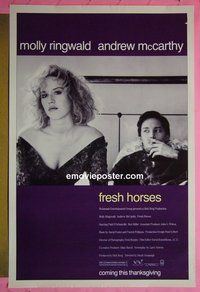 H438 FRESH HORSES advance one-sheet movie poster '88 Molly Ringwald