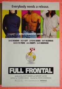 H441 FULL FRONTAL one-sheet movie poster '02 Julia Roberts, Soderbergh
