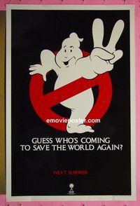 H454 GHOSTBUSTERS 2 advance teaser one-sheet movie poster '89 Murray, Aykroyd