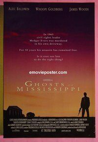 H455 GHOSTS OF MISSISSIPPI advance one-sheet movie poster '96 Baldwin, Woods