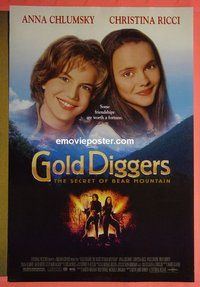 H468 GOLD DIGGERS THE SECRET OF BEAR MOUNTAIN double-sided one-sheet movie poster '95