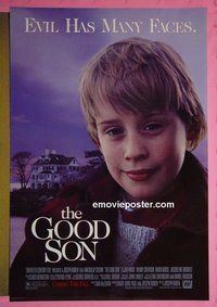 H472 GOOD SON double-sided advance one-sheet movie poster '93 Elijah Wood, Culkin
