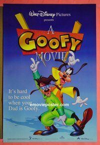H475 GOOFY MOVIE double-sided 'blue' one-sheet movie poster '95 Walt Disney