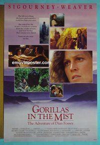 H479 GORILLAS IN THE MIST double-sided one-sheet movie poster '88 Sigourney Weaver