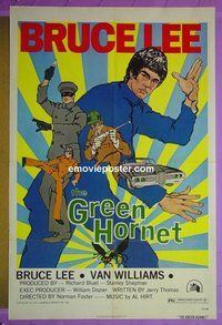 H487 GREEN HORNET one-sheet movie poster '74 Bruce Lee