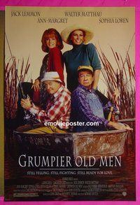 H494 GRUMPIER OLD MEN double-sided one-sheet movie poster '95 Lemmon & Matthau