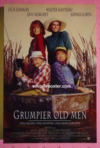 H495 GRUMPIER OLD MEN double-sided advance one-sheet movie poster '95 Lemmon & Matthau