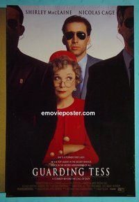 H496 GUARDING TESS double-sided one-sheet movie poster '94 Nicolas Cage, MacLaine