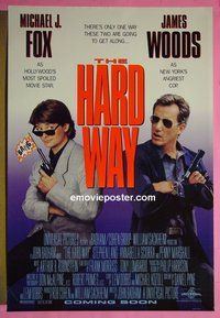 H505 HARD WAY double-sided advance one-sheet movie poster '91 Michael J Fox