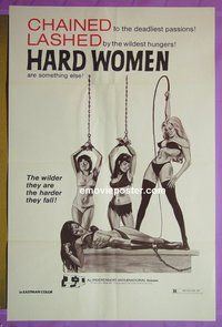 H506 HARD WOMEN one-sheet movie poster '70 chained & lashed!