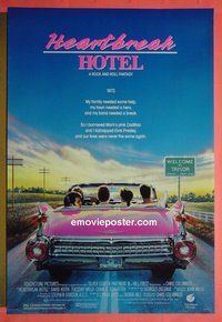 H518 HEARTBREAK HOTEL one-sheet movie poster '88 kidnap Elvis!