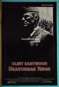 H519 HEARTBREAK RIDGE one-sheet movie poster '86 Eastwood