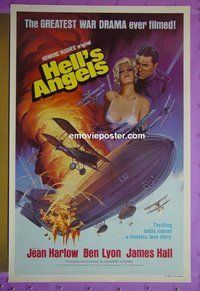 H527 HELL'S ANGELS one-sheet movie poster R79 Jean Harlow