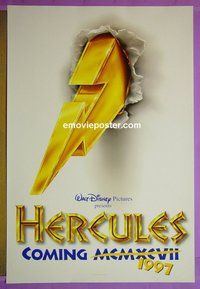 H528 HERCULES double-sided advance one-sheet movie poster '97 Walt Disney