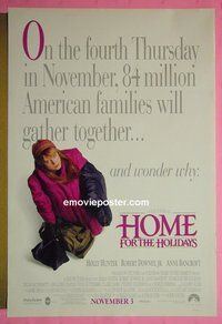 H537 HOME FOR THE HOLIDAYS double-sided advance one-sheet movie poster #2 '95 Holly Hunter