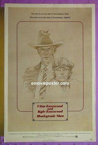 H541 HONKYTONK MAN one-sheet movie poster '82 Clint Eastwood