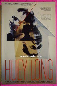 H551 HUEY LONG one-sheet movie poster '85 Ken Burns documentary
