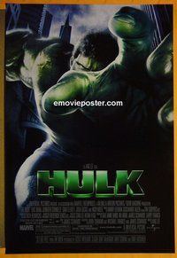 H552 HULK double-sided one-sheet movie poster '03 Ang Lee, Eric Bana, Stan Lee
