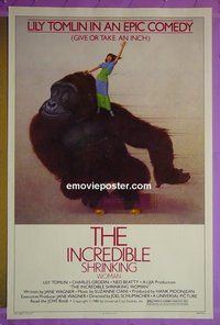 H566 INCREDIBLE SHRINKING WOMAN style B one-sheet movie poster '80 Tomlin