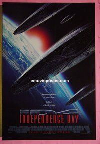 H568 INDEPENDENCE DAY double-sided advance style B one-sheet movie poster '96 Will Smith