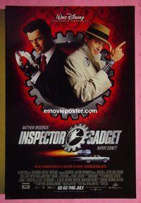 H584 INSPECTOR GADGET double-sided advance one-sheet movie poster '99 Disney, Broderick