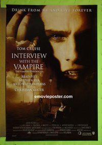 H586 INTERVIEW WITH THE VAMPIRE double-sided advance one-sheet movie poster '94 Cruise, Pitt