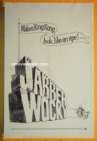 H598 JABBERWOCKY one-sheet movie poster '77 Terry Gilliam