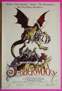 H599 JABBERWOCKY one-sheet movie poster R2001 Terry Gilliam, Michael Palin