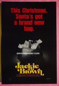 H603 JACKIE BROWN double-sided money bag teaser one-sheet movie poster '97