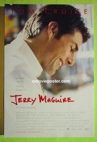 H610 JERRY MAGUIRE double-sided advance one-sheet movie poster '96 Tom Cruise, Cuba Gooding Jr.