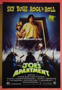 H613 JOE'S APARTMENT double-sided one-sheet movie poster '96 Robert Vaughn