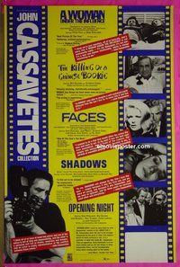 H614 JOHN CASSAVETES COLLECTION arthouse one-sheet movie poster '90 best!