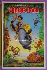 H618 JUNGLE BOOK double-sided one-sheet movie poster R90s Walt Disney