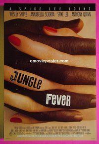 H619 JUNGLE FEVER double-sided one-sheet movie poster '90 Spike Lee, Snipes