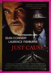 H625 JUST CAUSE double-sided one-sheet movie poster '95 Sean Connery, Fishburne