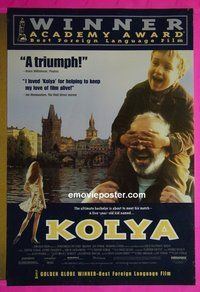 H636 KOLYA double-sided one-sheet movie poster '97 Jan Sverak, Czech AA winner
