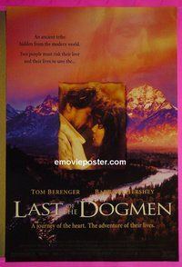 H649 LAST OF THE DOGMEN double-sided one-sheet movie poster '95 Tom Berenger, Hershey