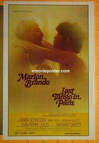 H653 LAST TANGO IN PARIS one-sheet movie poster R82 Marlon Brando