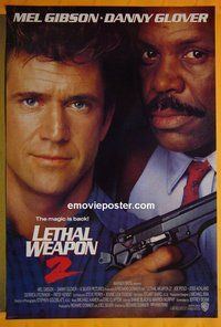 H665 LETHAL WEAPON 2 advance one-sheet movie poster '89 Mel Gibson