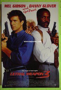 H667 LETHAL WEAPON 3 single-sided one-sheet movie poster '92 Gibson, Glover