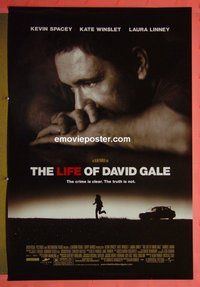 H677 LIFE OF DAVID GALE double-sided one-sheet movie poster '03 Kevin Spacey