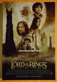 H696 LORD OF THE RINGS: THE 2 TOWERS one-sheet movie poster '02 Wood