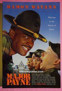 H712 MAJOR PAYNE double-sided advance one-sheet movie poster '95 Damon Wayans