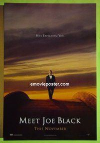 H727 MEET JOE BLACK double-sided teaser one-sheet movie poster '98 Brad Pitt