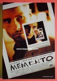 H728 MEMENTO one-sheet movie poster '00 Guy Pearce, Carrie-Anne Moss