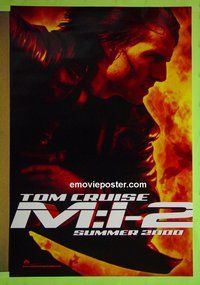 H747 MISSION IMPOSSIBLE 2 double-sided teaser one-sheet movie poster '00 Cruise, Woo