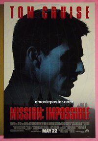 H746 MISSION IMPOSSIBLE double-sided advance one-sheet movie poster '96 Tom Cruise